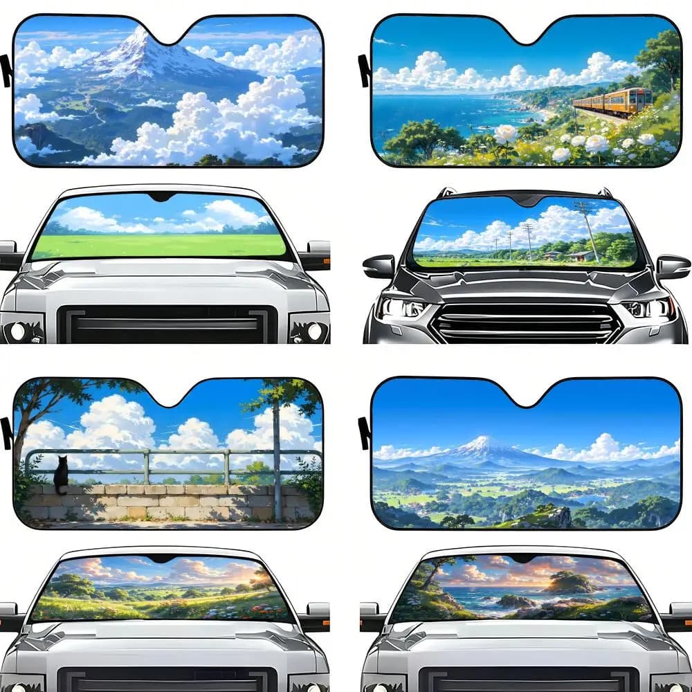 Parasole per Auto S-Sky, Protezione Pieghevole per Parabrezza, Copertura Anti-Sole per Veicoli