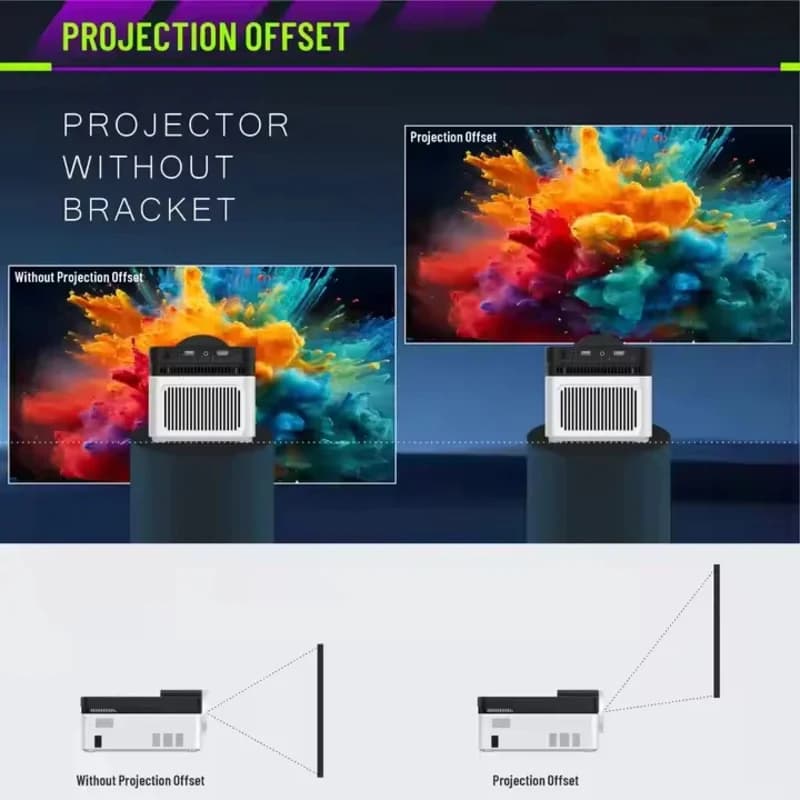 2025 Nuovo proiettore portatile intelligente HY450 1080P LED Android 11Dual WiFi6 700ANSI Max Video Mini