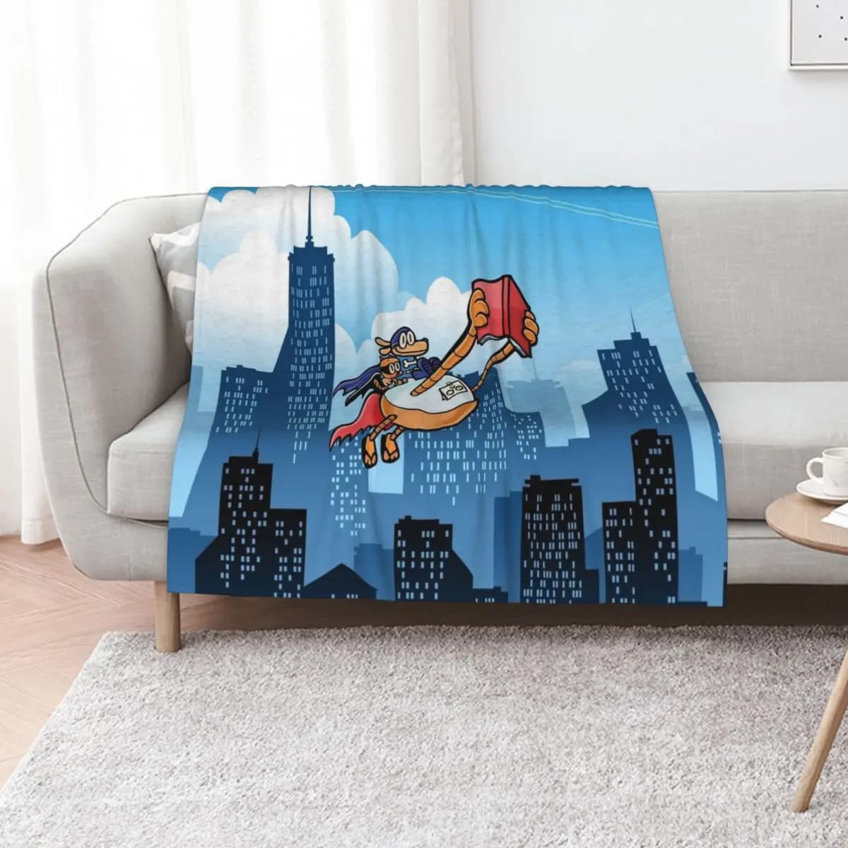 Dog Guy and Cat Child - Supa Buddies Throw Blanket anime Furry Large Blankets For Bed for sofa Heavy Blankets