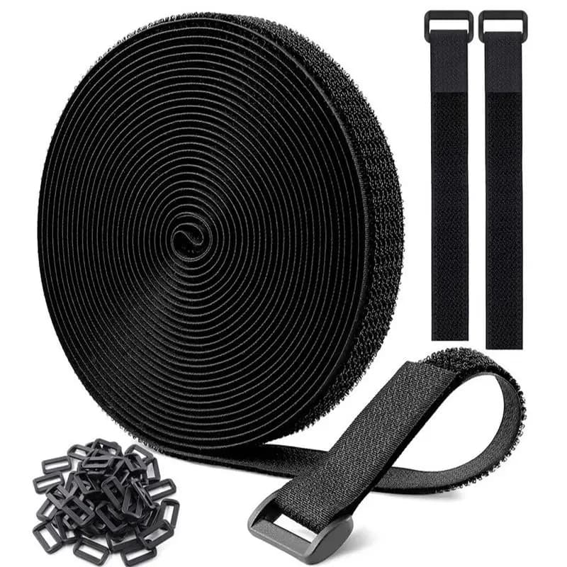 Fascette per cavi in velcro con velcro agganciato, attrezzatura da pesca, canne fisse, canne da pesca/ reti da pesca, cinghie di stoccaggio durevoli per esterni