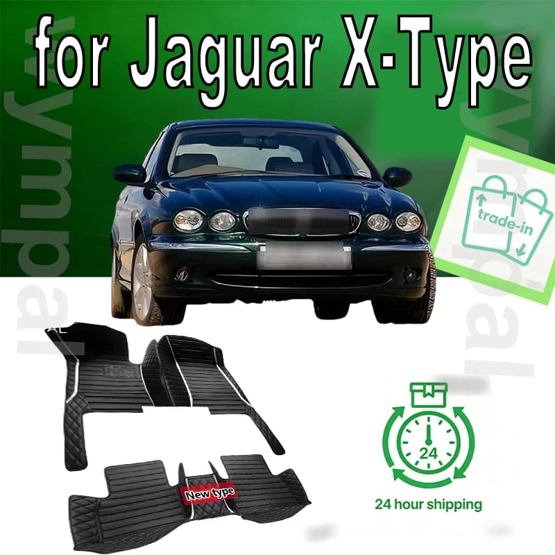 Car mats for Jaguar X-Type XTYPE X TYPE 2002 ~ 2009 Leather mat set for bearings Anti dirty car accessories interior parts 2003