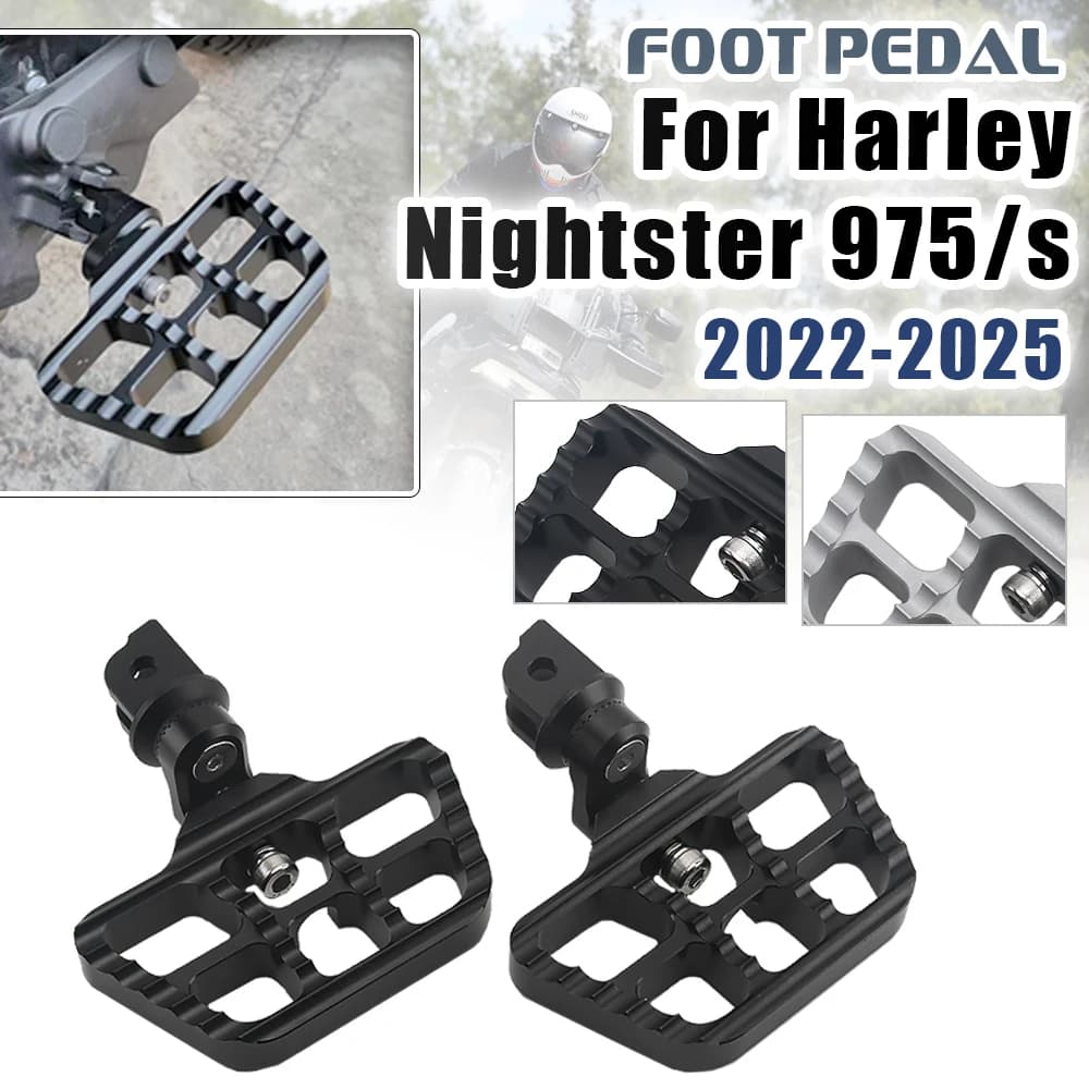 Pedane in alluminio Poggia per Harley Nightster 975 Nightster 975S 2022-2025 Moto Regolabile Estendi Abbassamento Pedane anteriori