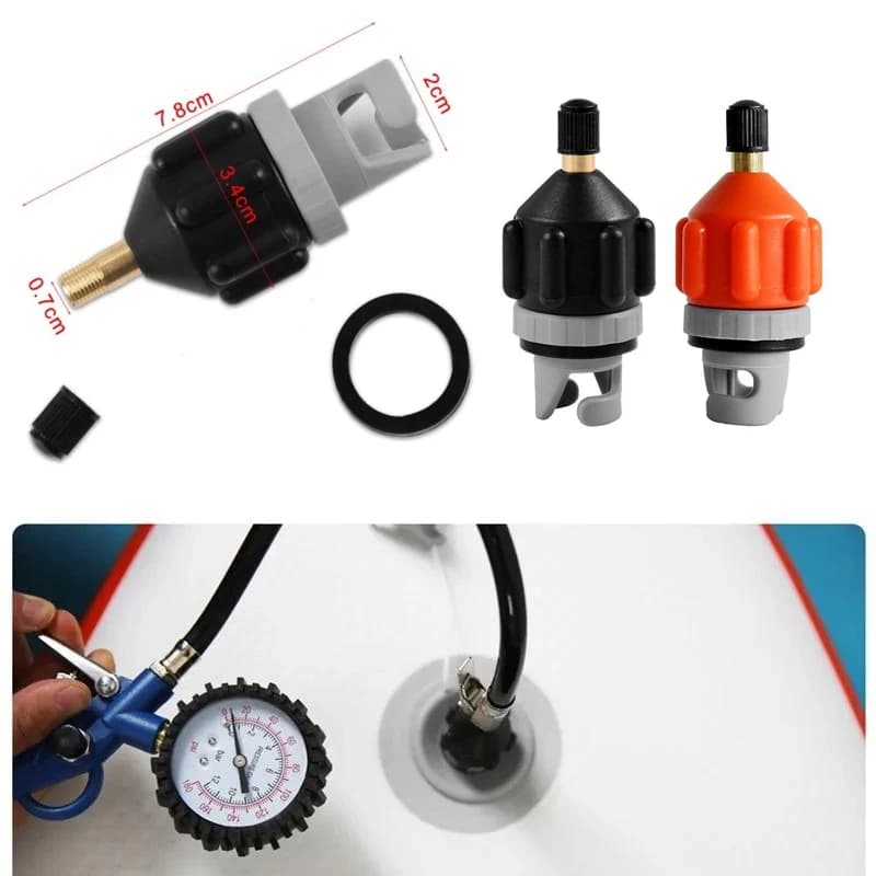 Universal Kayak Air Valve Pump Compressor Converter For SUP Board Air Valve Adapter Inflatable Rowing Rubber Boat Paddle Canoe