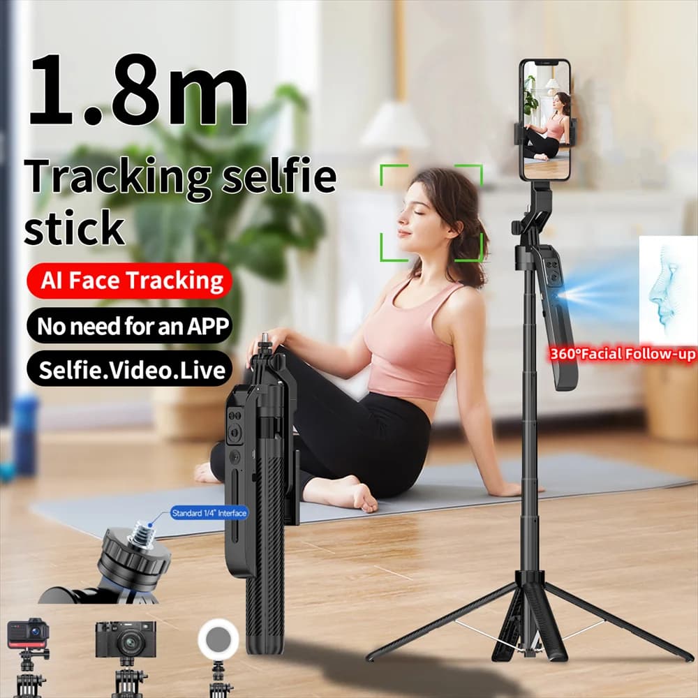 2025 nuovo telescopico selfie stick treppiede monopiede supporto per telefono cellulare stabilizzatore cardanico wireless per supporto iPhone Android