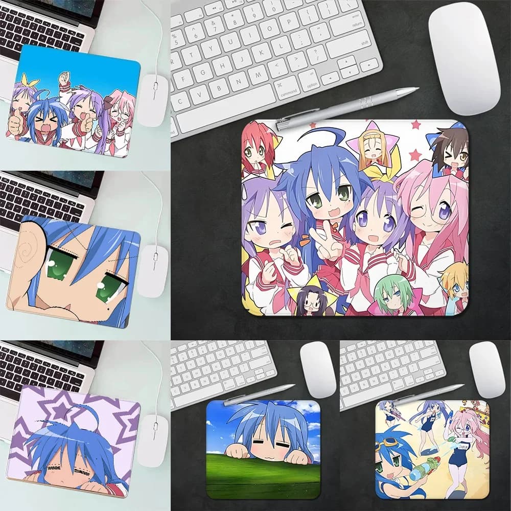 Lucky Star Konata Izumi Tappetino per mouse da gioco XS Anime Piccolo tappetino per mouse per PC Tappetino da scrivania Tappeto Gamer Decorazione desktop Tappetino per mouse da ufficio