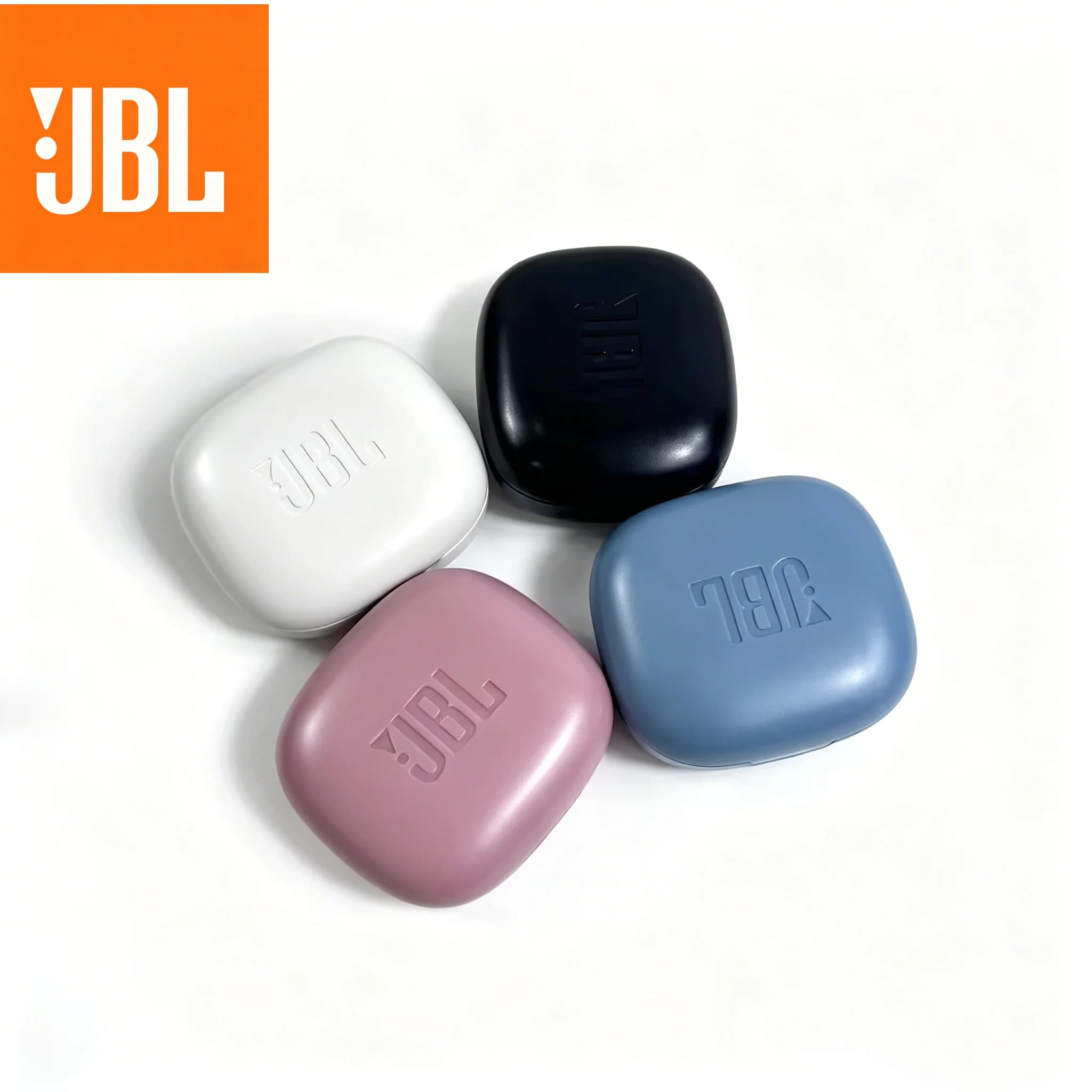 Auricolari Bluetooth semi-in-ear JBL WAVE 300TWS con doppio basso, Bluetooth 5.2, impermeabili, ultra resistenti, per sport e chiamate, con cancellazione del rumore.