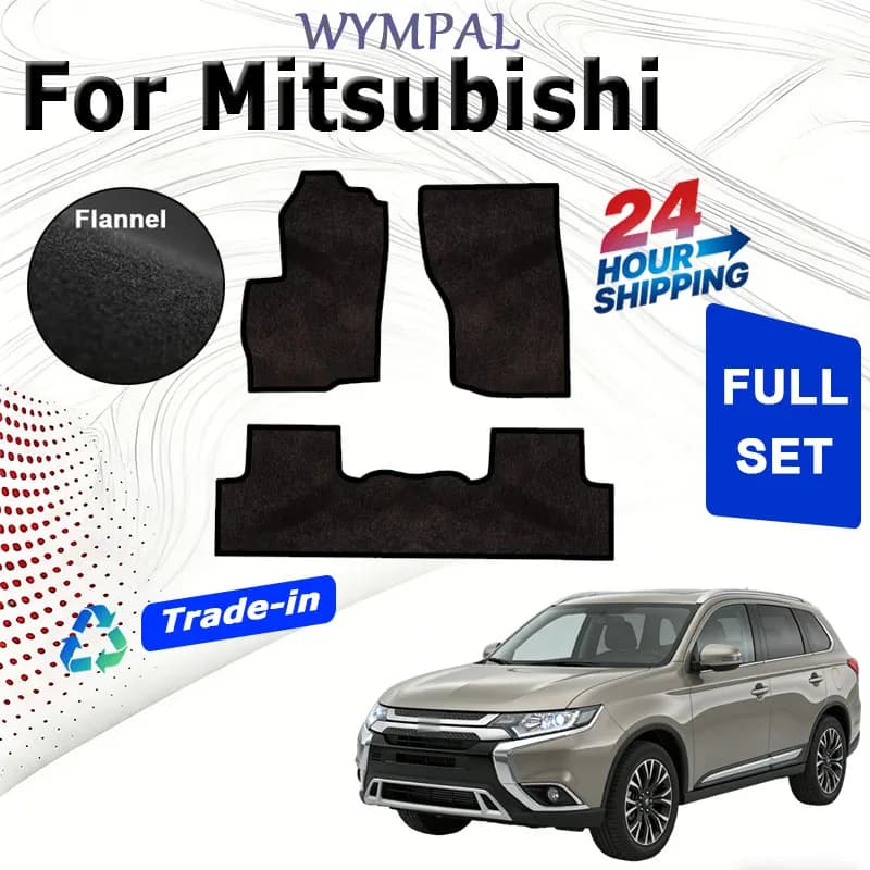 Nylon Suede Velour rugs set For Mitsubishi Outlander 3 2013~2021 2018 Car Floor Mats Rugs Panel Footpads Carpets Cover Foot Pads