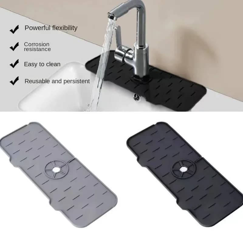 Tappetino in silicone Rubinetto gourmet Accessorio da cucina Elettrodomestico Spugna Rack Accessori da cucina Lavello da cucina Paraspruzzi per te