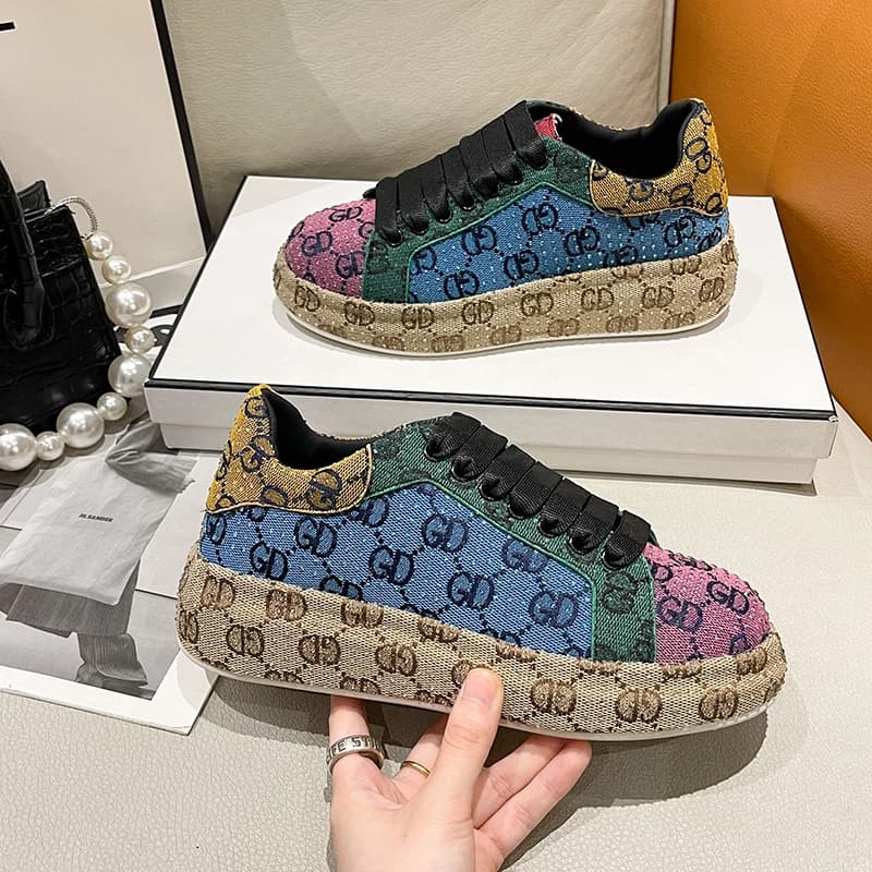 Scarpe da ginnastica da donna Scarpe casual con strass di lusso Scarpe da corsa con piattaforma da esterno da donna Scarpe sportive femminili di design zapatos de mujer
