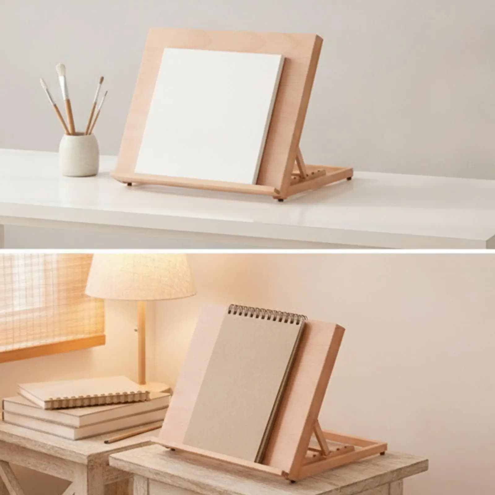 Desk Easel Drawing Board for Artists with Anti Slip Foot Pads and Secure Clamp for Canvas Sketchbook or Paper Support