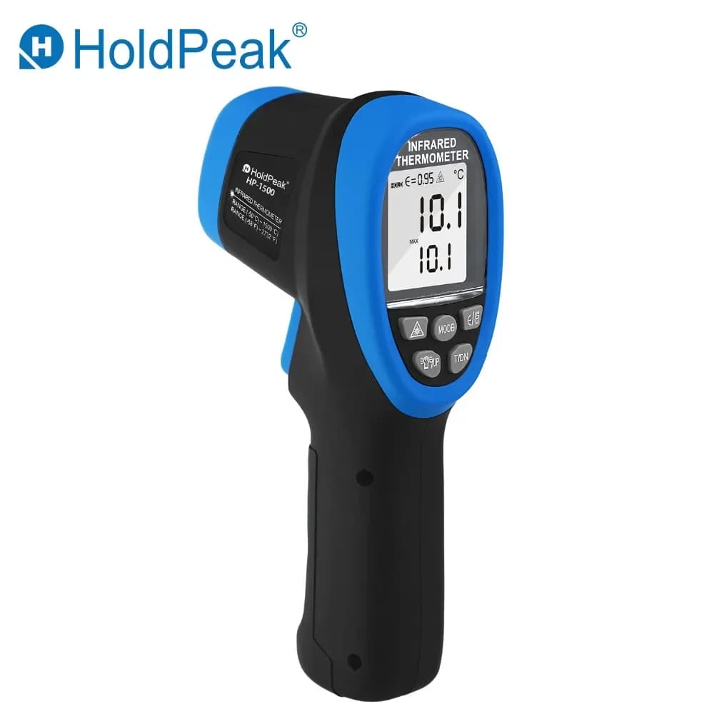 HOLDPEAK HP-1500 termometro digitale IR, doppio termometro Laser-50-1500 pirometro sensore di temperatura IR senza contatto
