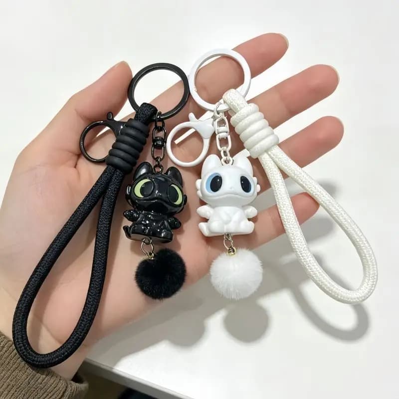Anime Peripherals Cute Toothless Figure Pendant Night Light Figurine Keychain The Dragons Decoration Collection Toys Gifts