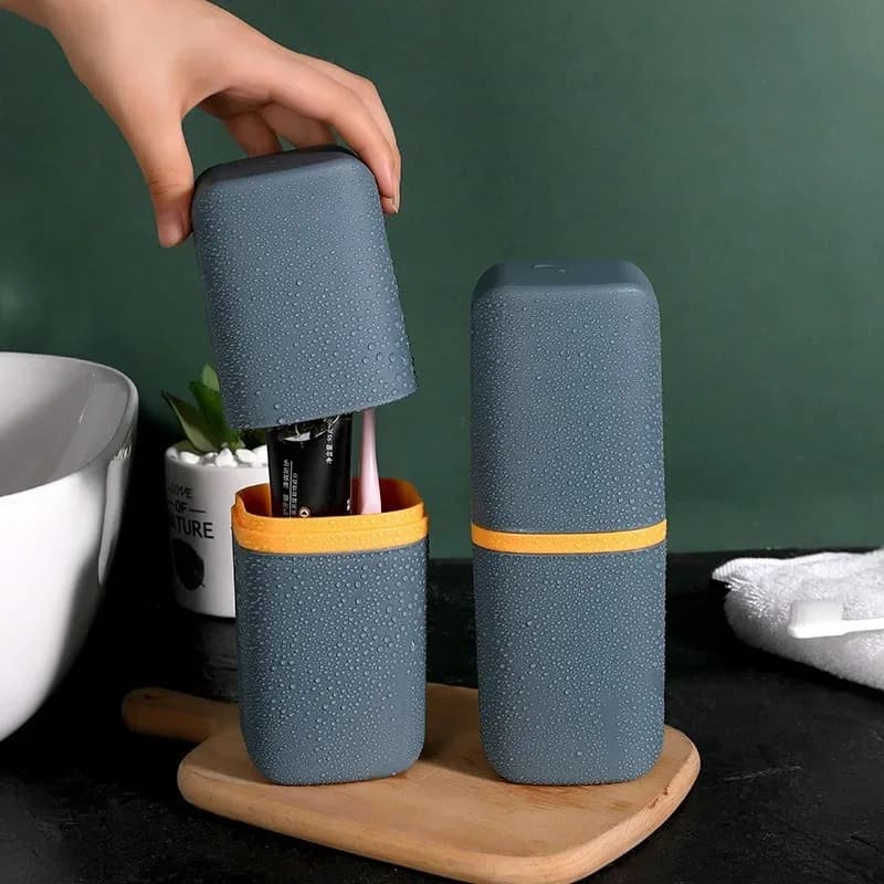 Scatola porta spazzolino portatile Custodia da viaggio per campeggio all'aperto Custodia per spazzolino Accessori per il bagno Scatola per dentifricio