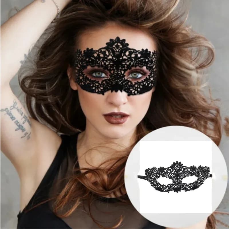 Maschera per gli occhi per coppia veneziana, maschera a mezza faccia per la danza di Halloween, copricapo per feste di laurea per costumi di ruolo, uomini e