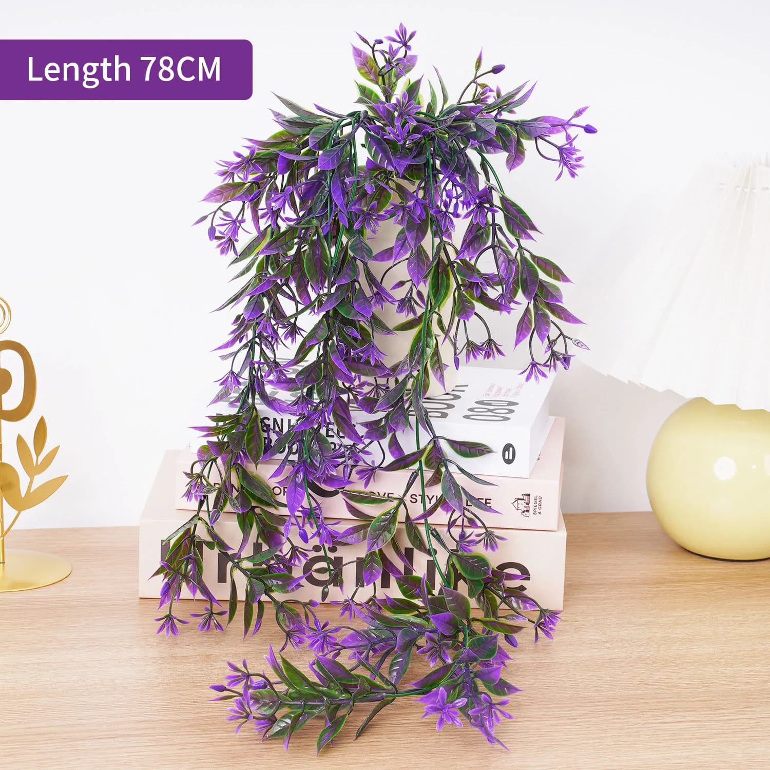 Artificial plant Rattan hanging to wall vines leaves plastic branches fake silk leaf green plant edera home garden decoration outdoor