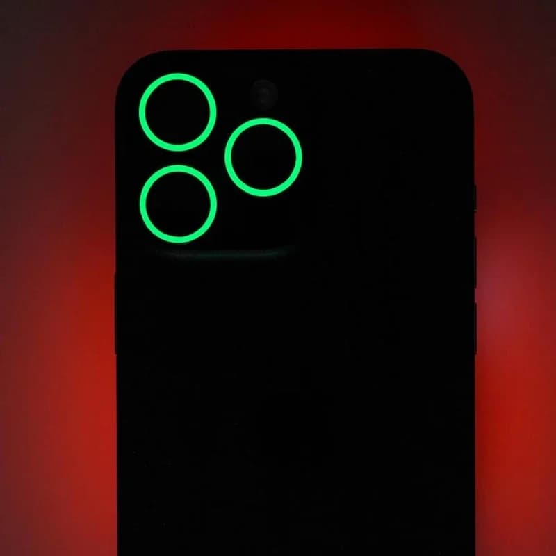 1-3 pezzi protezione per obiettivo fotocamera in vetro metallo luminoso luce notturna per 13 14 15 16 17 Pro Max Plus 17Pro 16Pro copertura della pellicola dell'obiettivo ad anello