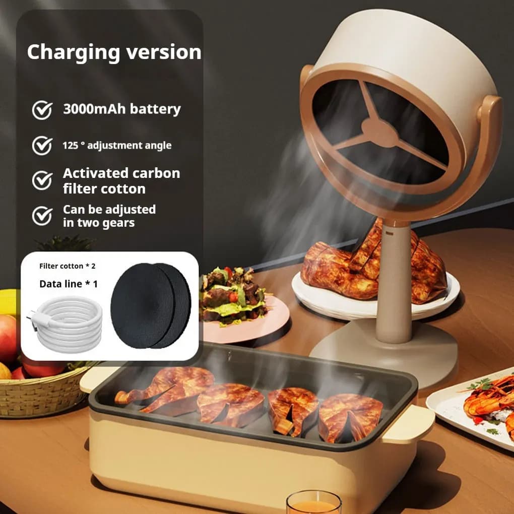 Ventilatore ABS per fumi Purificatore d'aria Ventilatore portatile Fumo Fumo Sigarette Estrattore di sigarette Estrattore di fumo Ventilatore Sigarette