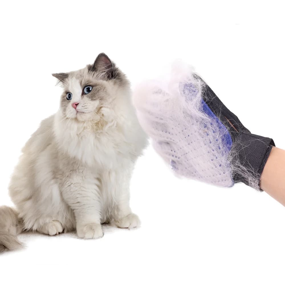 Guanto per toelettatura animali domestici, Guanto spazzola per la rimozione del pelo di gatti, Pettine per cani e gatti, Spazzola per la pulizia e il massaggio degli animali