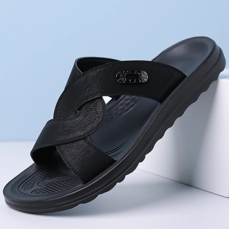 Men's Comfort Summer Slippers, Fashion Breathable Sandals, Non-Slip Soft Sole for Outdoor, Driving and Beach-9027