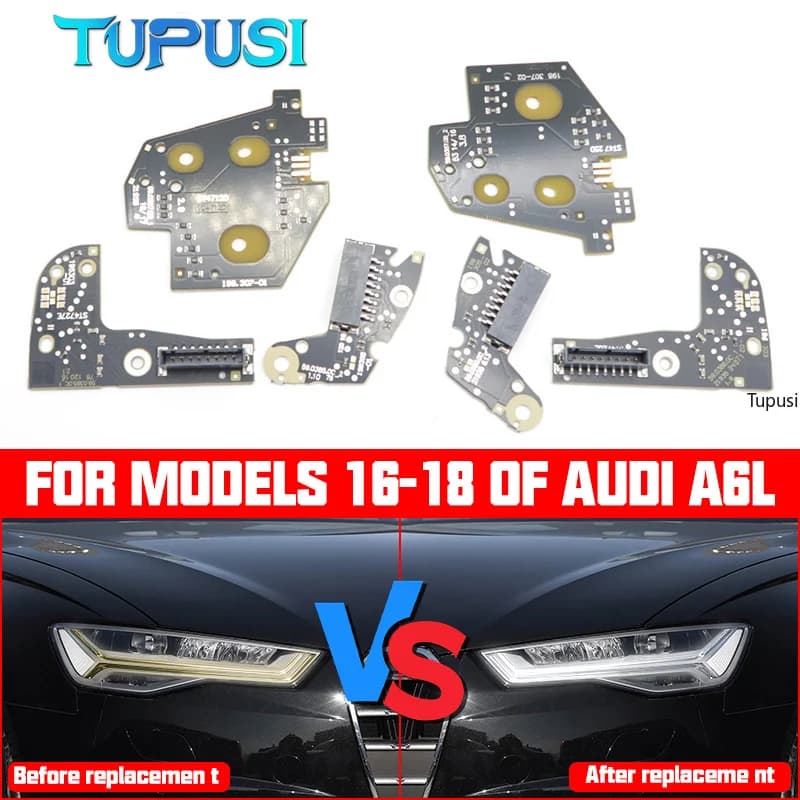 For Audi A6L A6 C7 PA LED 2016 2017 2018 Car Headlights DRL Light Strips Angel Eyes Chip Board Ballast Module