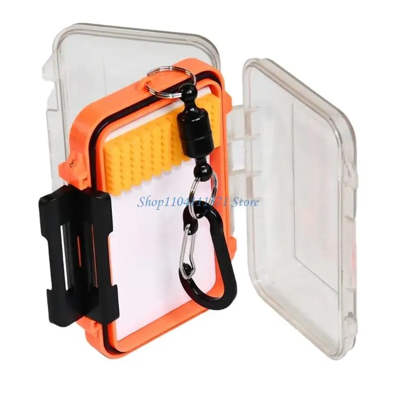 P9FC Float Bobber Case with Lanyard Multi Compartment Fishing Float Storage Box Tackle Organizers Closure