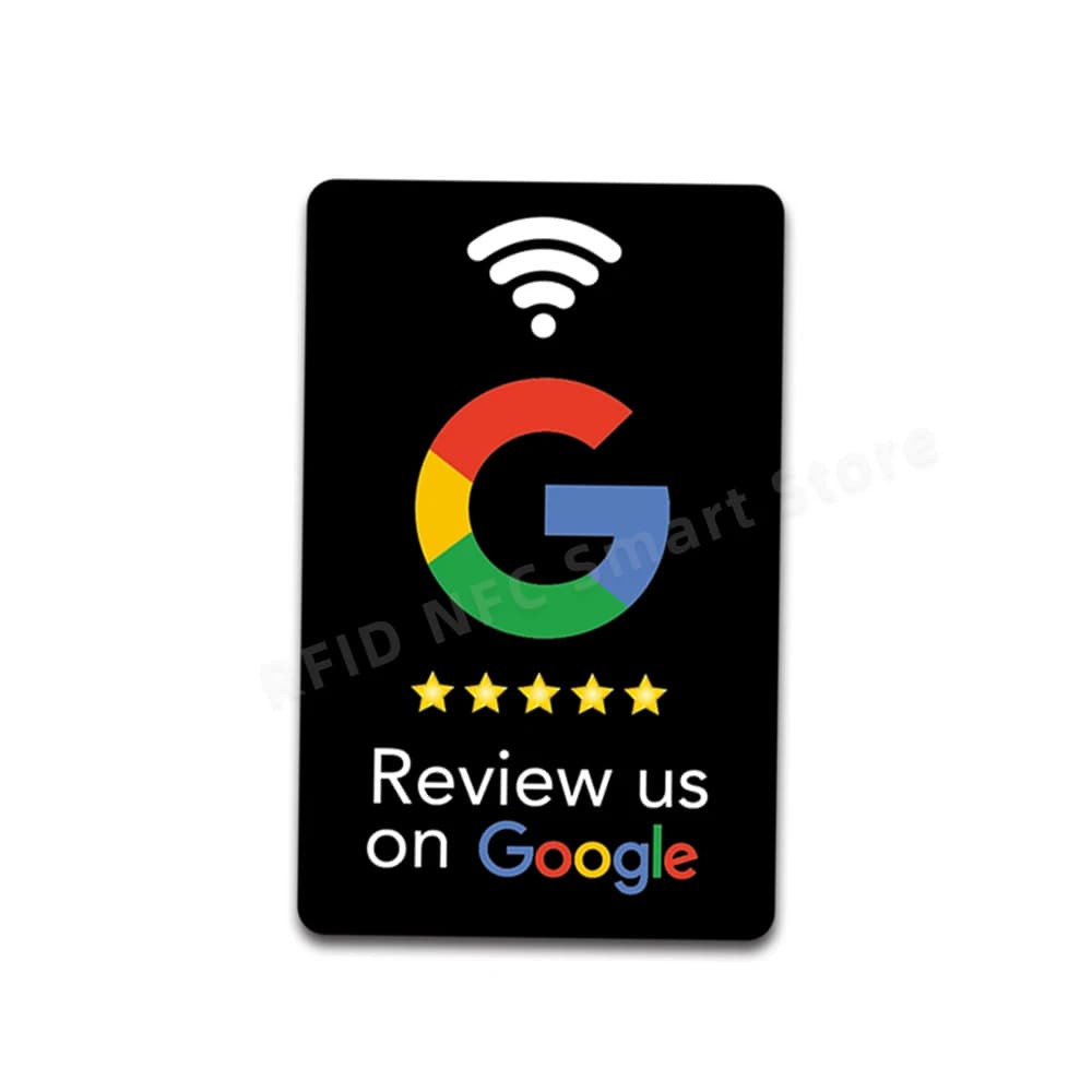 Scheda NFC Revisione Google NT/AG215 504 byte Recensioni NFC universale impermeabile 13,56 MHz Reivew us su Google Business Card