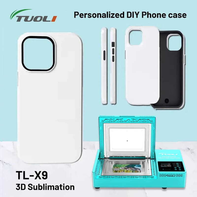 TUOLI Doule Custodia 2 in 1 TL-X9 Telefono vuoto per iPhone 16 15 14 13 12 Sublimazione Trasferimento di calore Cellulare Coperture fai da te personalizzate