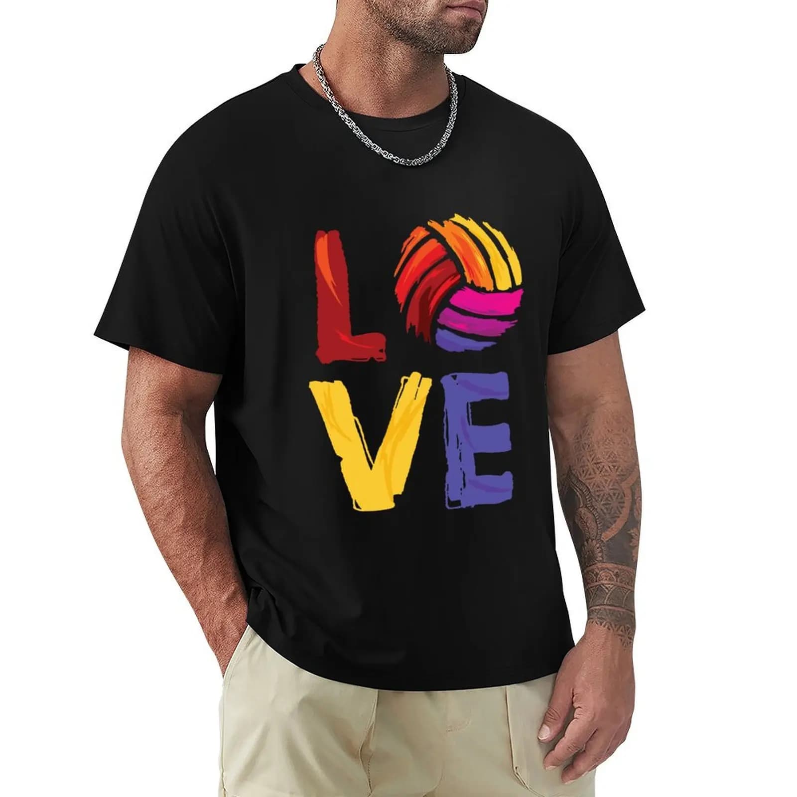 I Love Volleyball T-Shirt Novelty Graphic Tee Shirt