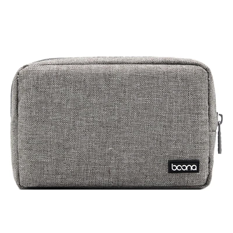 BOONA borsa portaoggetti da viaggio portatile borsa portaoggetti multifunzionale per adattatore di alimentazione per Laptop caricabatterie per cavo dati Power Bank grigio