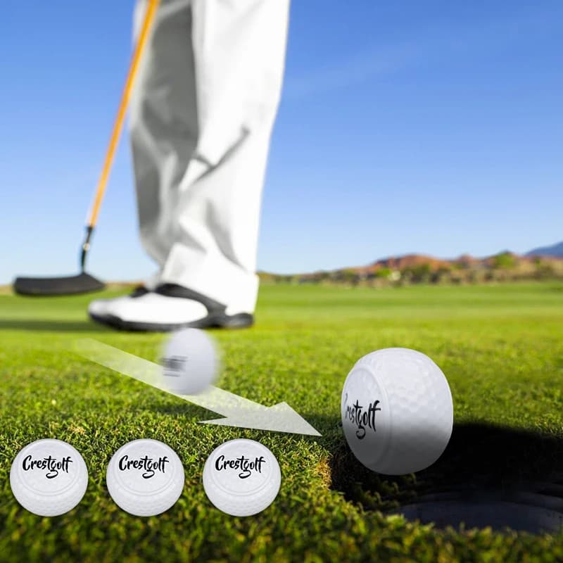 1pc/5pcs Palline da golf per pratica di putting piatte e dure Golf per principianti Ausili per l'allenamento con la palla a due strati