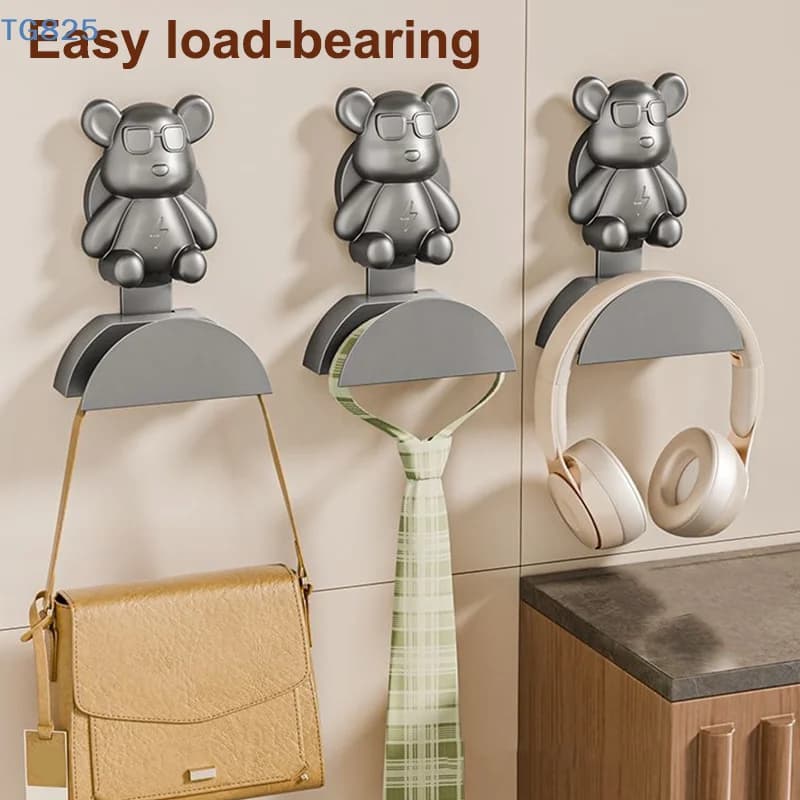 【SA】Universal Headphone Stand Adhensive Plastic Wall Mount Hanger Under Desk Headset Rack Holder Support Game Earphone Bracket
