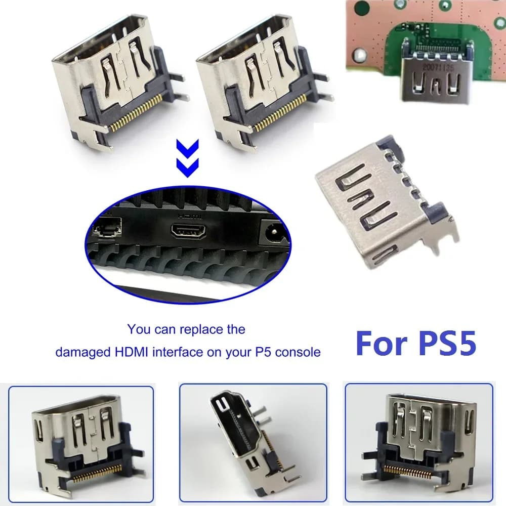 5/10Pcs Original For PS5 Hdmi Port For Sony Playstation 5 Panels PS5 Controller Parts Connector Compatible Socket Accessories