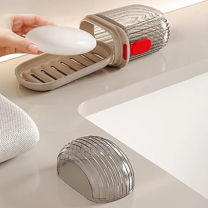 Scatola portasapone in plastica impermeabile Portasapone portatile Scatola portaoggetti sigillata Scatola portasapone da viaggio per casa da bagno da campeggio