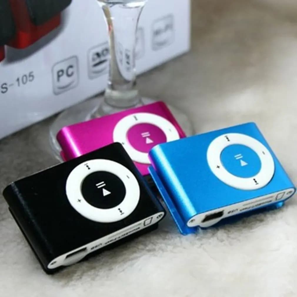 Lettore digitale portatile con clip in metallo per multimediale MP3 Mini lettore MP3 Supporto TF Card USB 2.0 con jack per cuffie da 3,5 mm Dropshipping