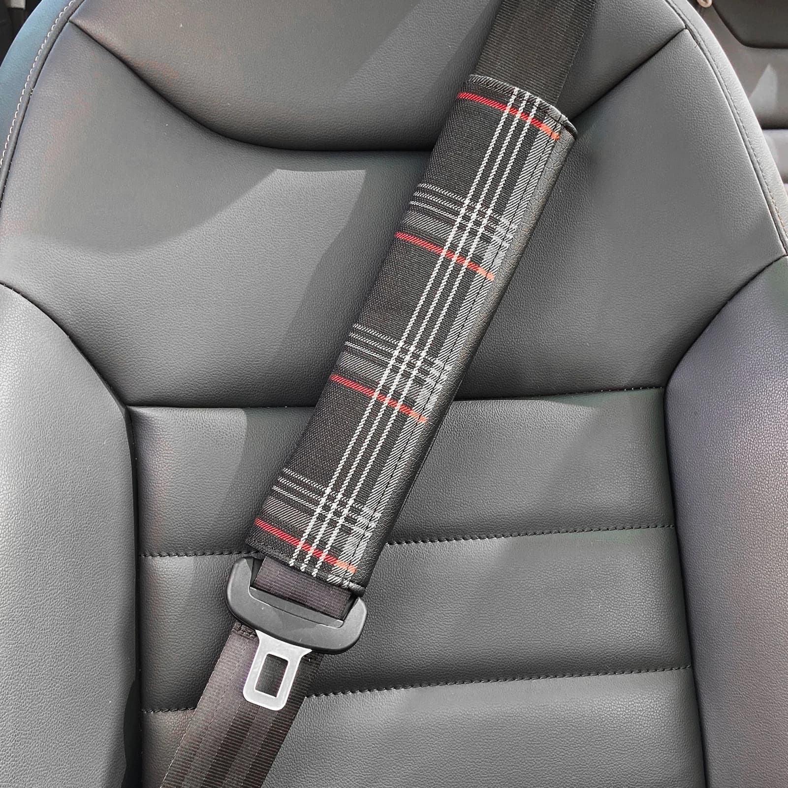 Protective seat belt for car seat belt with VW MK7 GTD GTE GTI Covers seat belt for car in Scottish orange fabric Accessories