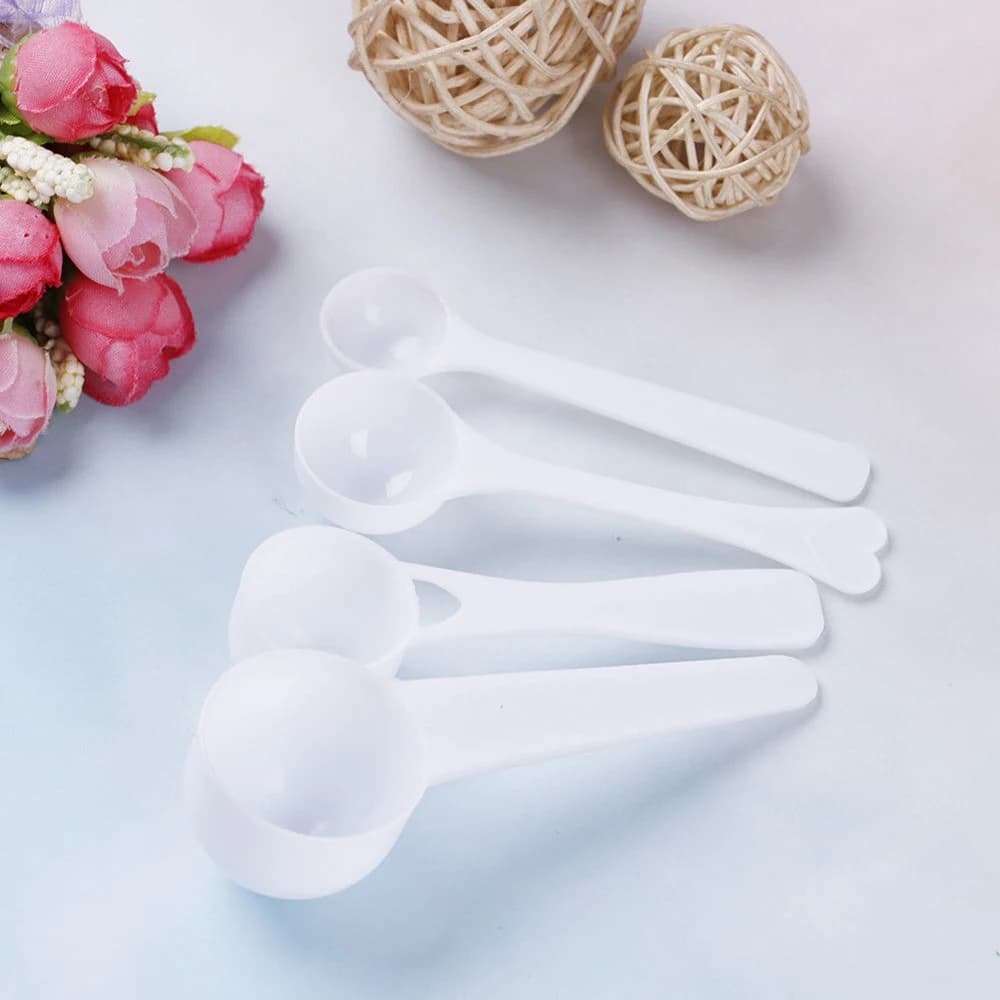 10PCS DIY Scoop Protein Powder Plastic Measuring Spoon Coffee Milk 1/3/5/10g