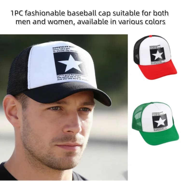 Berretto da baseball primaverile alla moda, berretto in tela a doppio bottone, berretto in rete, berretto da pesca all'aperto, leisu all'aperto per uomo e donna alla moda
