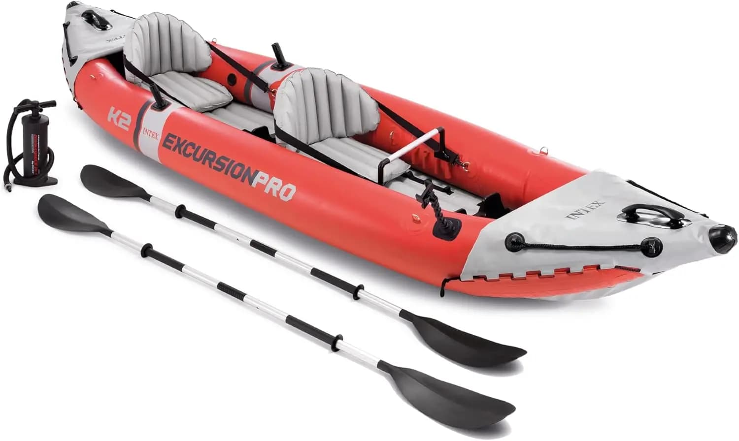 68309EP Set kayak gonfiabile Excursion Pro K2: include pagaie per kayak Deluxe da 86 pollici e pompa ad alto rendimento – PVC super resistente