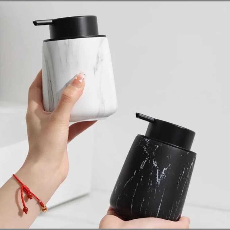 300ml Marbled Lotion Bottle Resin Soap Dispenser High-end Bathroom Shampoo Shower Gel Lotion Storage Bottle Bathroom Accessories