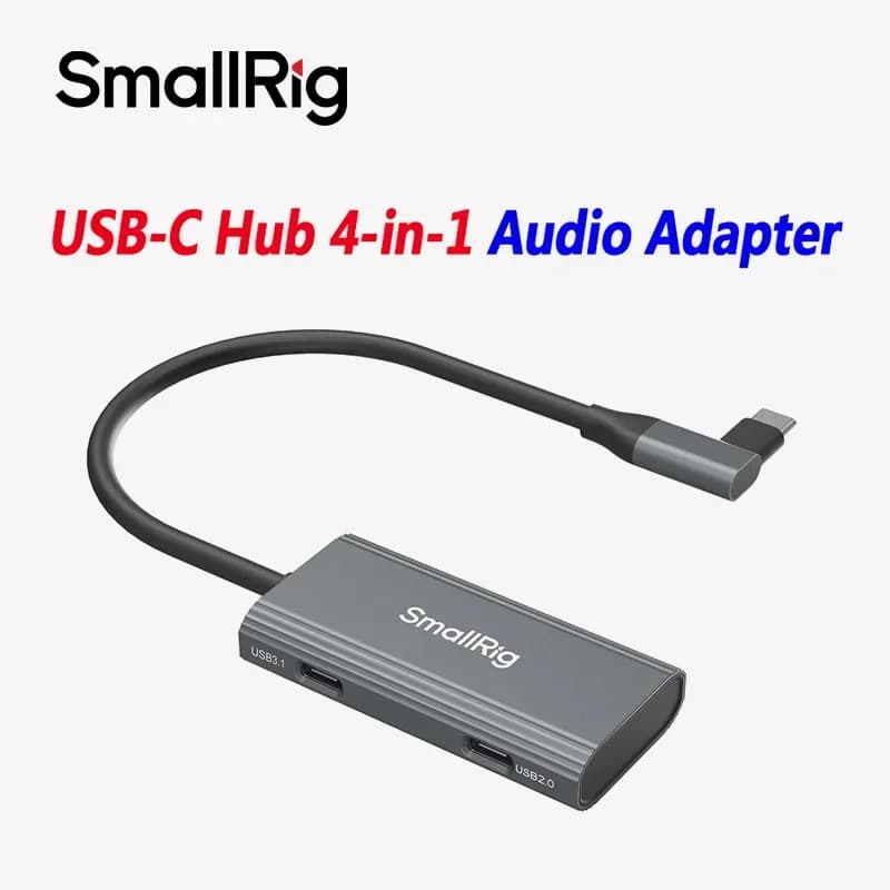 USB-C Hub SmallRig 4598 4 in 1 PD/USB-C 3.1/USB-C 2.0 with audio adapter