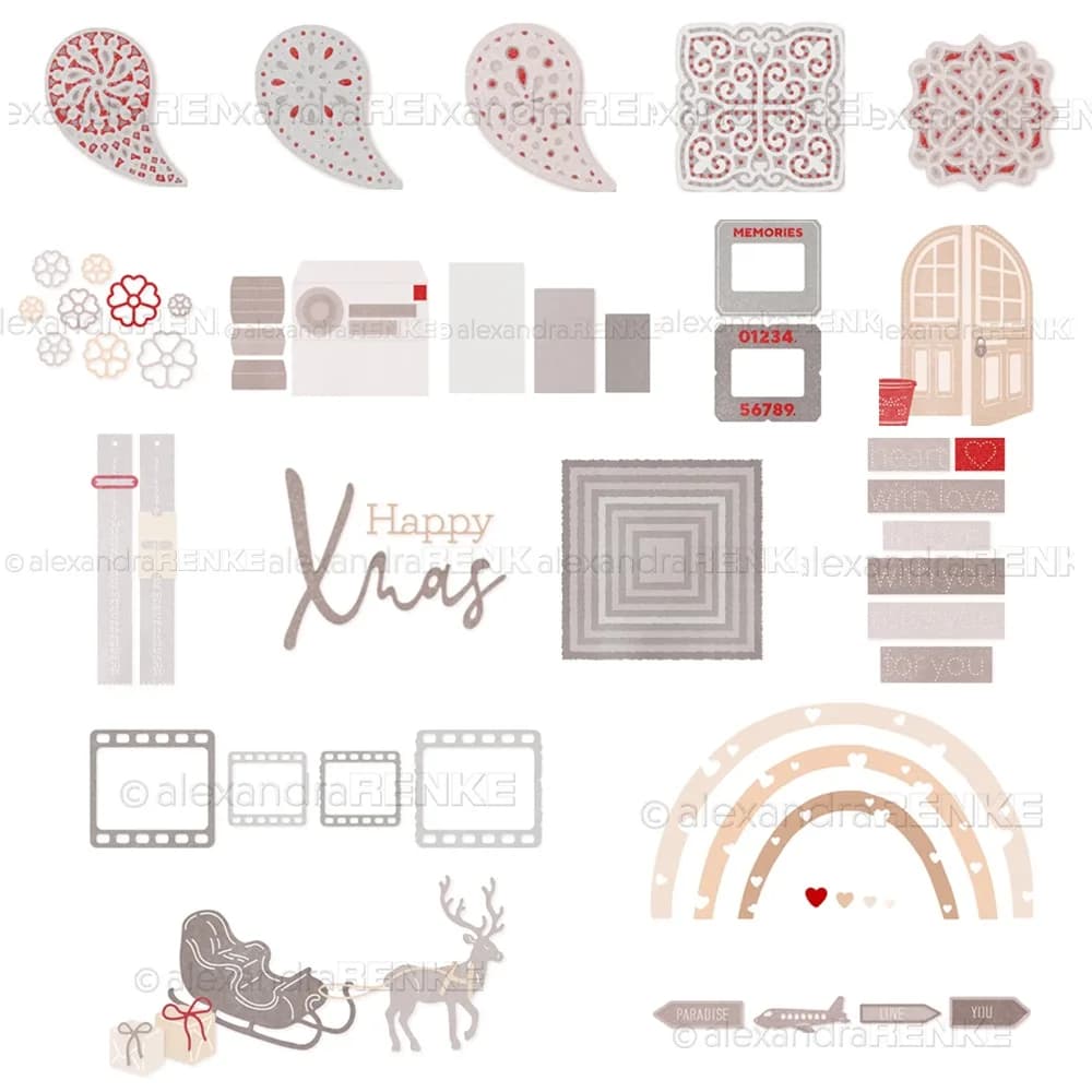 Christmas Deer Metal Cutting Dies Scrapbook Diary Decoration Stencil modello di goffratura biglietto di auguri fai da te Handmad