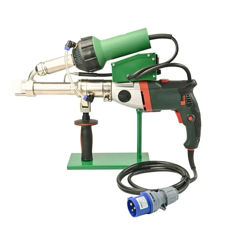 Pistola per saldatura di plastica per estrusione di tubazioni ad alta potenza con riscaldamento bipolare con display digitale hot melt