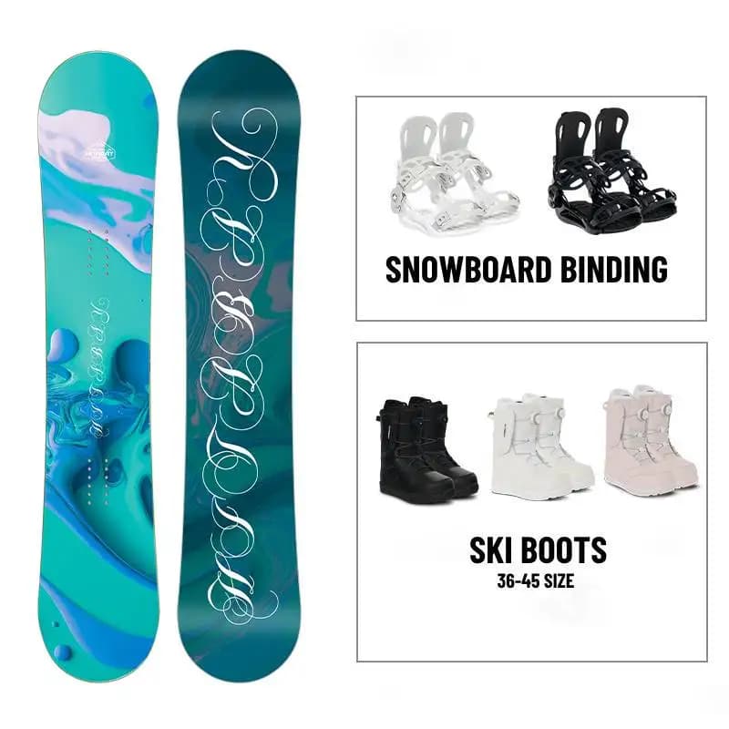 Factory Price Snow Skiing Snowboard With Binding and Boots Customized Snowboard Set Ski Equipment