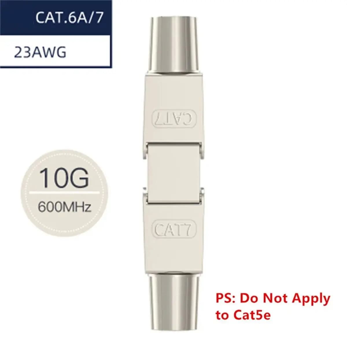 [VALUE PACK]Tool-Free Cat7 RJ45 Connector Toolless Shielded Reusable Termination Plugs Shielded Ethernet for Ethernet Cable 5pcs