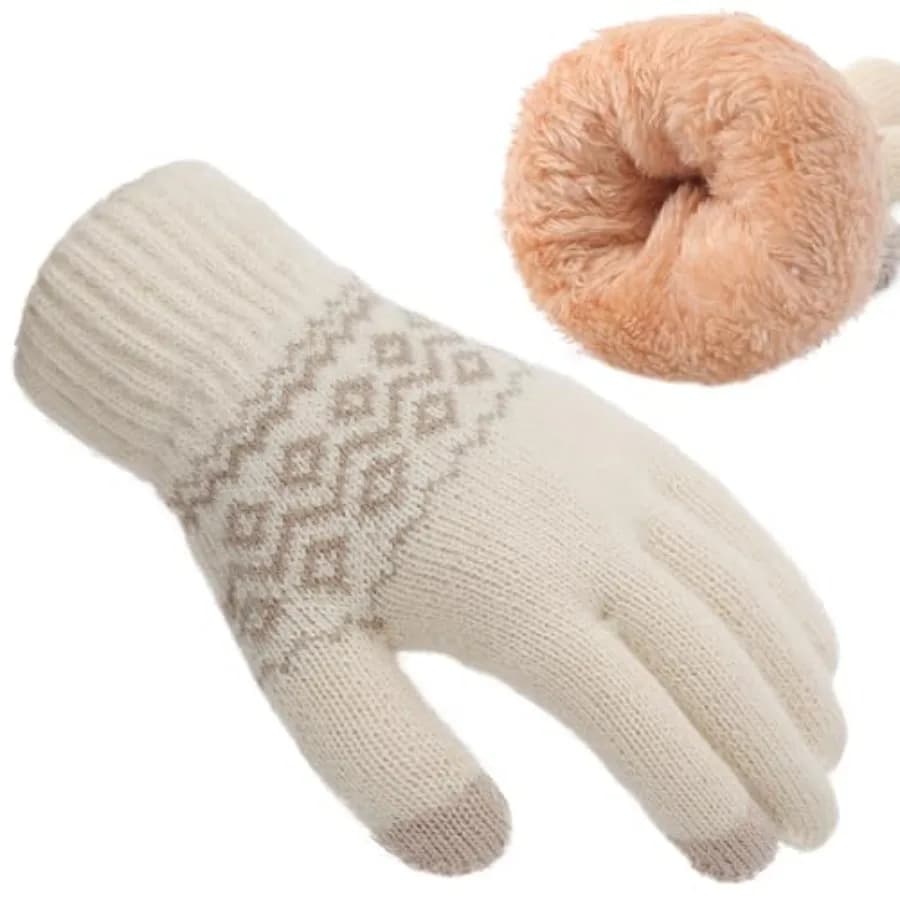 Passionbility Winter Gloves for Women, Warm Soft Touch Screen Elastic Cuff Thermal Knit Lining Gloves for Cold Weather