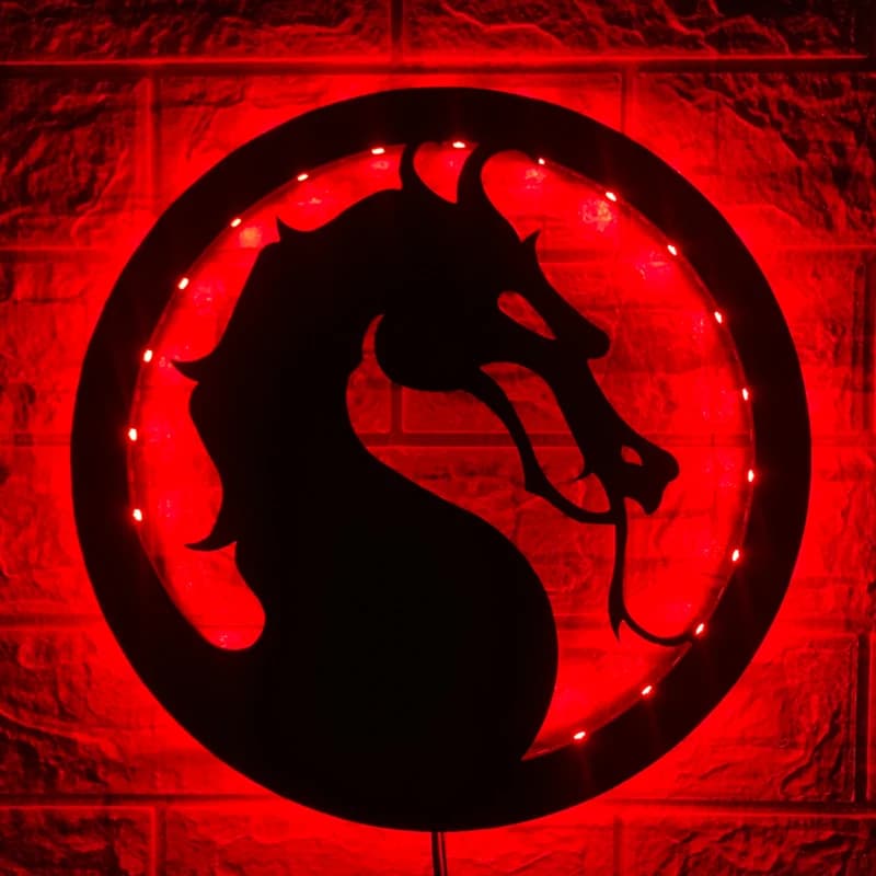 Lampada da parete da comodino a forma di drago a LED creativo decorazione d'interni lampada da atmosfera di sfondo lampada da notte con telecomando Plug-in