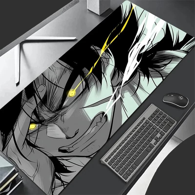 Carpet for Mouse Manga White and Black, Gaming Keyboard Mat Japanese Cool, XXL D-Dragoned Balls Mat for Gamer, Desk Mat
