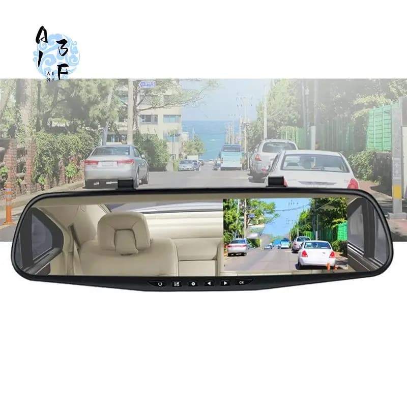 A13F-Dashcam White Mirror Dvr 4.3 inch dashboard camera FHD 1080P Automatic recorder support Video camera for retrovision