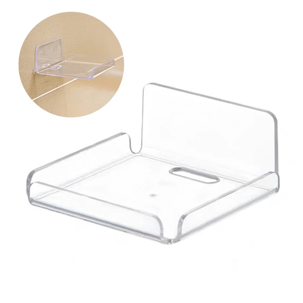 Piccola telecamera di sicurezza Staffa a parete Versatile ripiano trasparente per baby monitor per altoparlanti Piante Libri Giocattoli