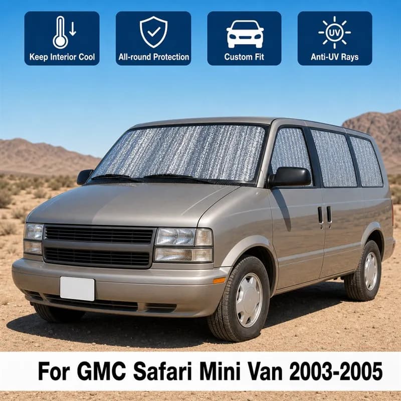 For GMC Safari Mini Van 2003-2005 Full Set Car Window Sunshades UV Block Privacy Heat Insulated Foldable Car Curtain